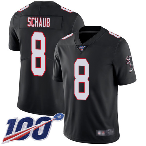 Atlanta Falcons Limited Black Men Matt Schaub Alternate Jersey NFL Football #8 100th Season Vapor Untouchable->nfl t-shirts->Sports Accessory